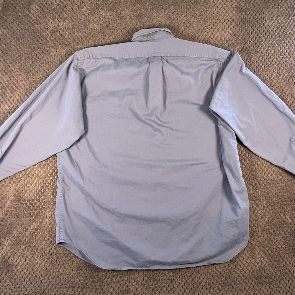 VTG Ralph Lauren Button Down Shirt Size Large Blaire Blue Long Sleeve Pink Pony - Picture 6 of 10